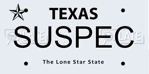 SUSPEC Texas License Plate