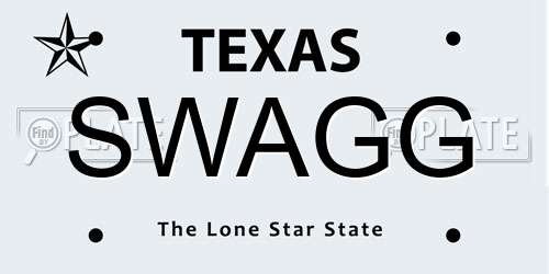 SWAGG Texas License Plate
