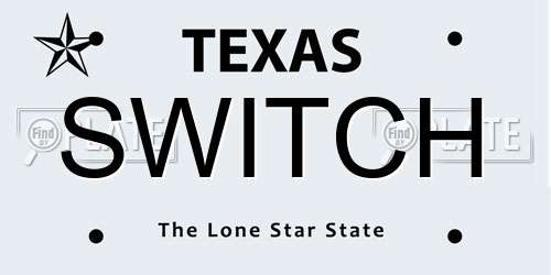 SWITCH Texas License Plate
