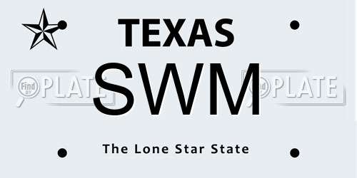 SWM Texas License Plate