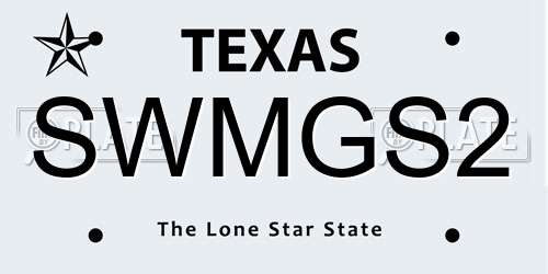 SWMGS2 Texas License Plate