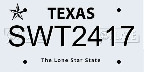 SWT2417 Texas License Plate
