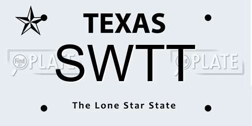 SWTT Texas License Plate