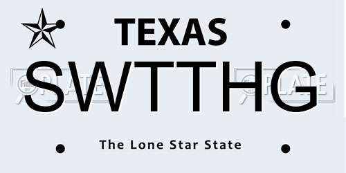 SWTTHG Texas License Plate