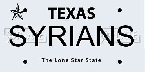 SYRIANS Texas License Plate