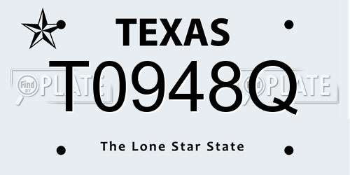 T0948Q Texas License Plate