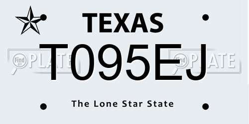 T095EJ Texas License Plate
