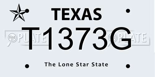 T1373G Texas License Plate
