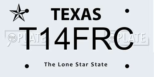 T14FRC Texas License Plate