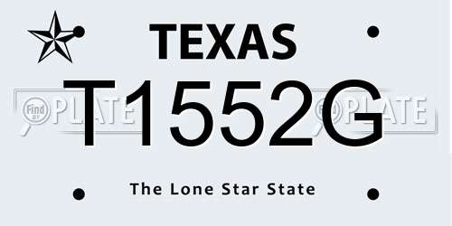 T1552G Texas License Plate