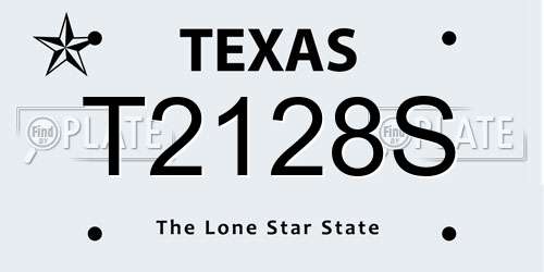 T2128S Texas License Plate