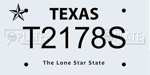 T2178S Texas License Plate