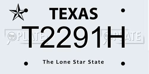 T2291H Texas License Plate