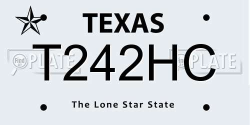 T242HC Texas License Plate