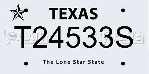T24533S Texas License Plate