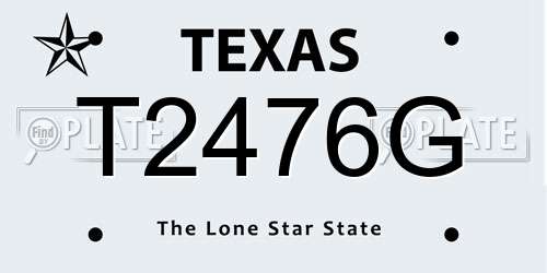 T2476G Texas License Plate