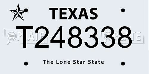 T248338 Texas License Plate
