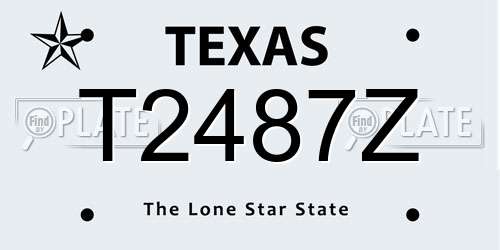 T2487Z Texas License Plate