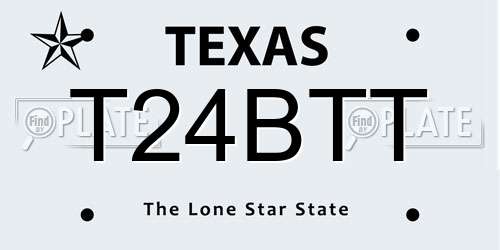 T24BTT Texas License Plate