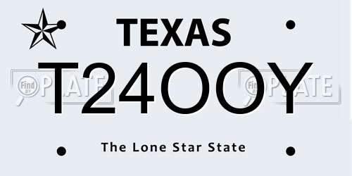 T24OOY Texas License Plate