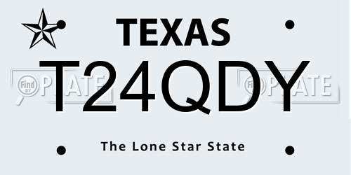 T24QDY Texas License Plate