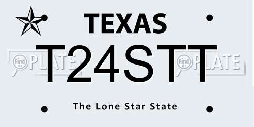 T24STT Texas License Plate