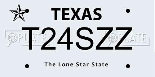 T24SZZ Texas License Plate