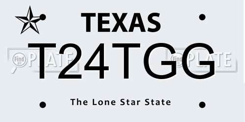 T24TGG Texas License Plate