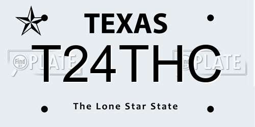 T24THC Texas License Plate