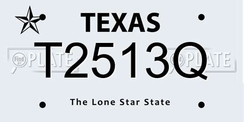 T2513Q Texas License Plate