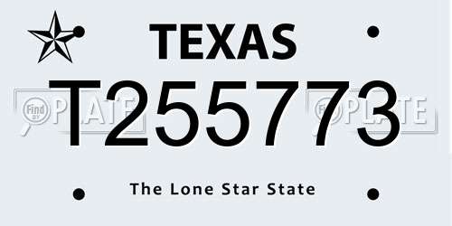 T255773 Texas License Plate
