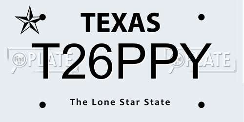 T26PPY Texas License Plate