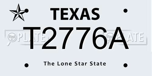 T2776A Texas License Plate
