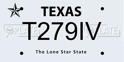 T279IV Texas License Plate