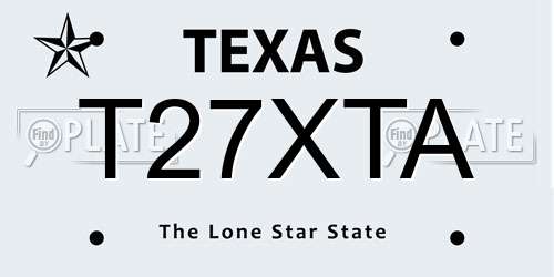 T27XTA Texas License Plate