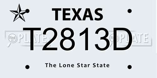 T2813D Texas License Plate