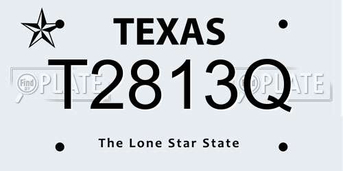 T2813Q Texas License Plate