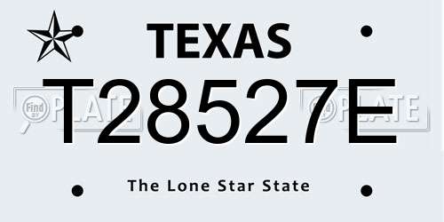 T28527E Texas License Plate