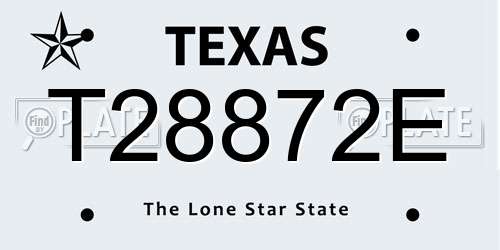 T28872E Texas License Plate