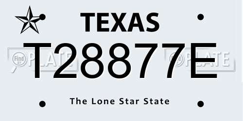 T28877E Texas License Plate