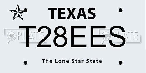 T28EES Texas License Plate