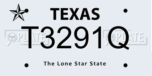 T3291Q Texas License Plate