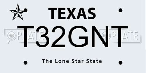 T32GNT Texas License Plate