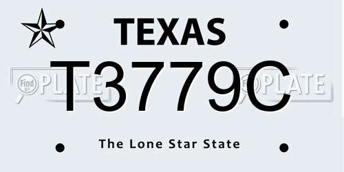 T3779C Texas License Plate