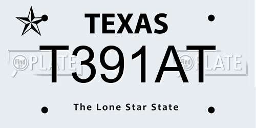 T391AT Texas License Plate