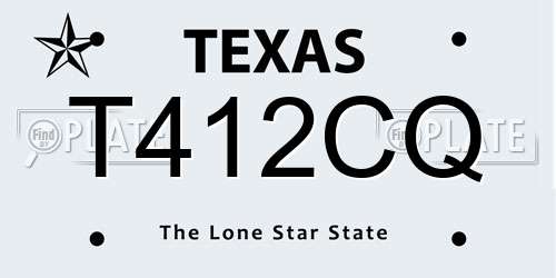 T412CQ Texas License Plate