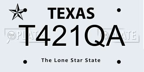 T421QA Texas License Plate