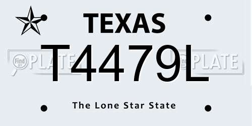 T4479L Texas License Plate
