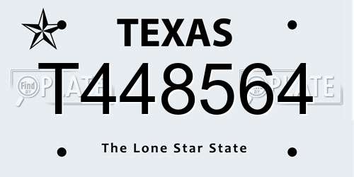 T448564 Texas License Plate