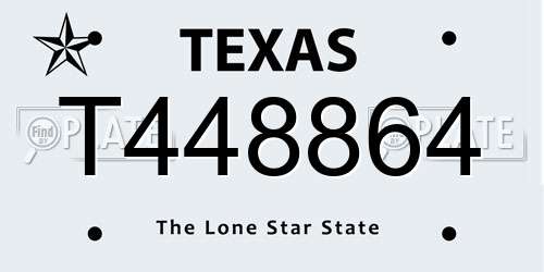 T448864 Texas License Plate